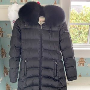 Women’s Prada Goose Down Winter Coat with Black Fur Hood